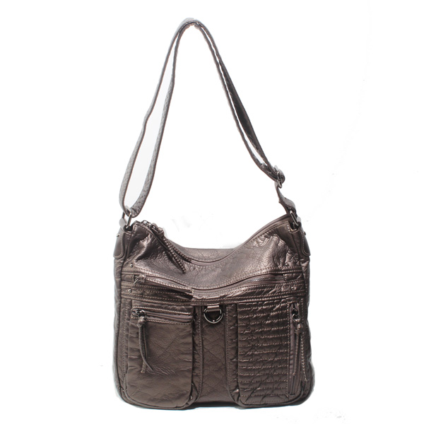 Wholesale Fashion Washed Bags 19323#D.SILVER