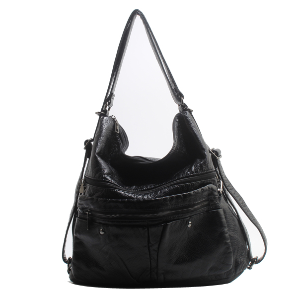 Wholesale Fashion Washed Bags 19327#BLACK