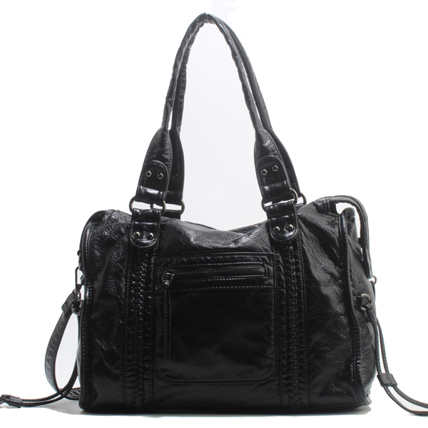 Wholesale Washed Bags for lady 19329#BLACK