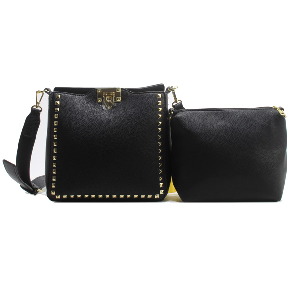 Wholesale Cross Shoulder lady bags 66472#BLACK