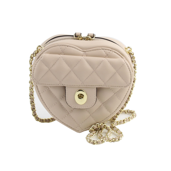 Wholesale Heart Cross Shoulder bags 95007#BEIGE