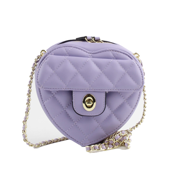 Wholesale Heart Cross Shoulder bags 95007#L.PURPLE