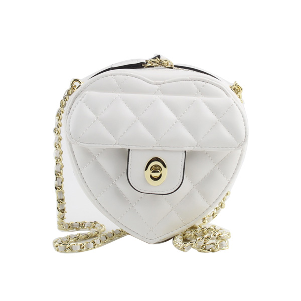 Wholesale Heart Cross Shoulder bags 95007#WHITE