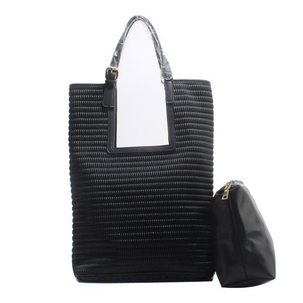 Wholesale Fashion PU Shopping bags 96035#BLACK